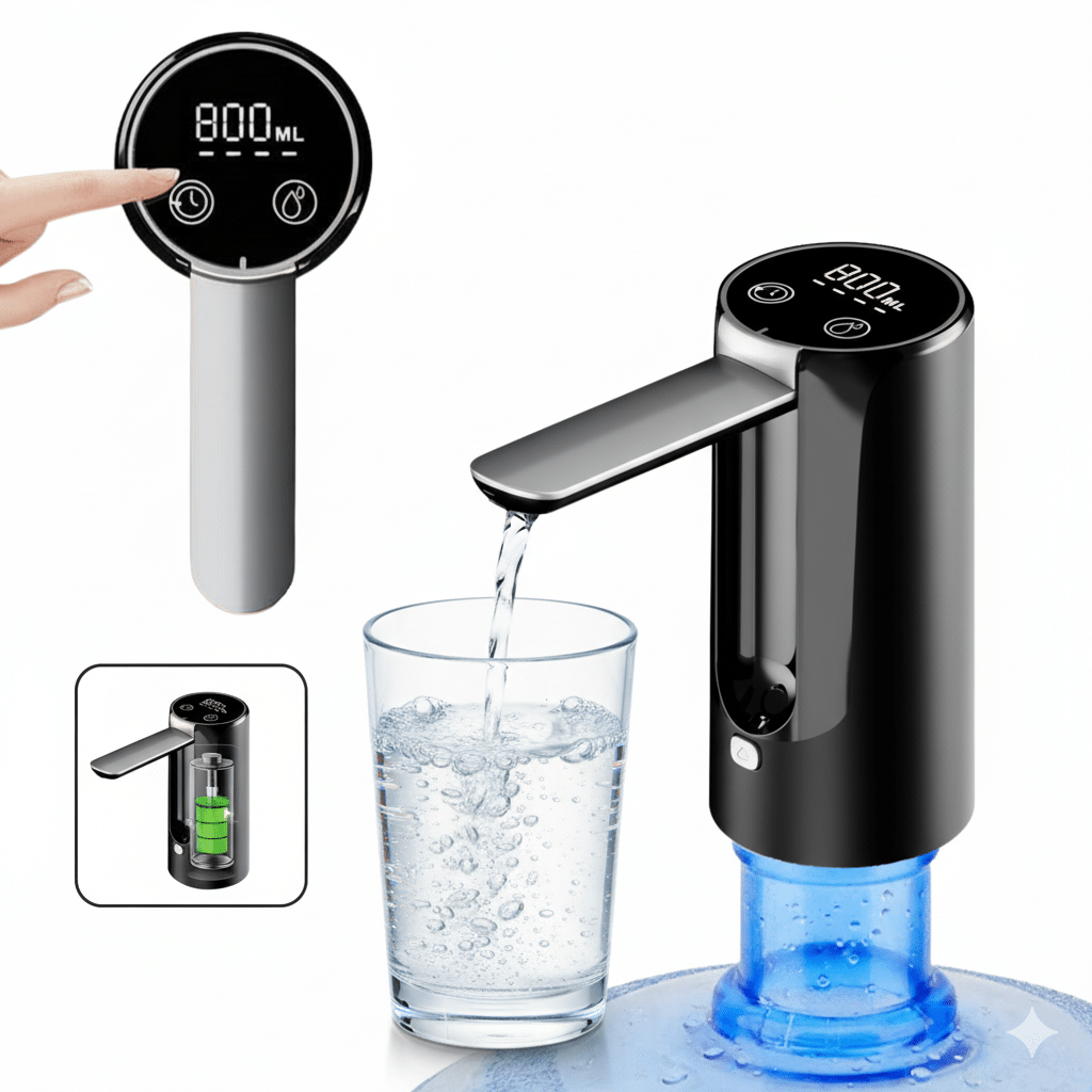 Dispensador de Agua Eléctrico Portátil | Pantalla LED y 3 Niveles