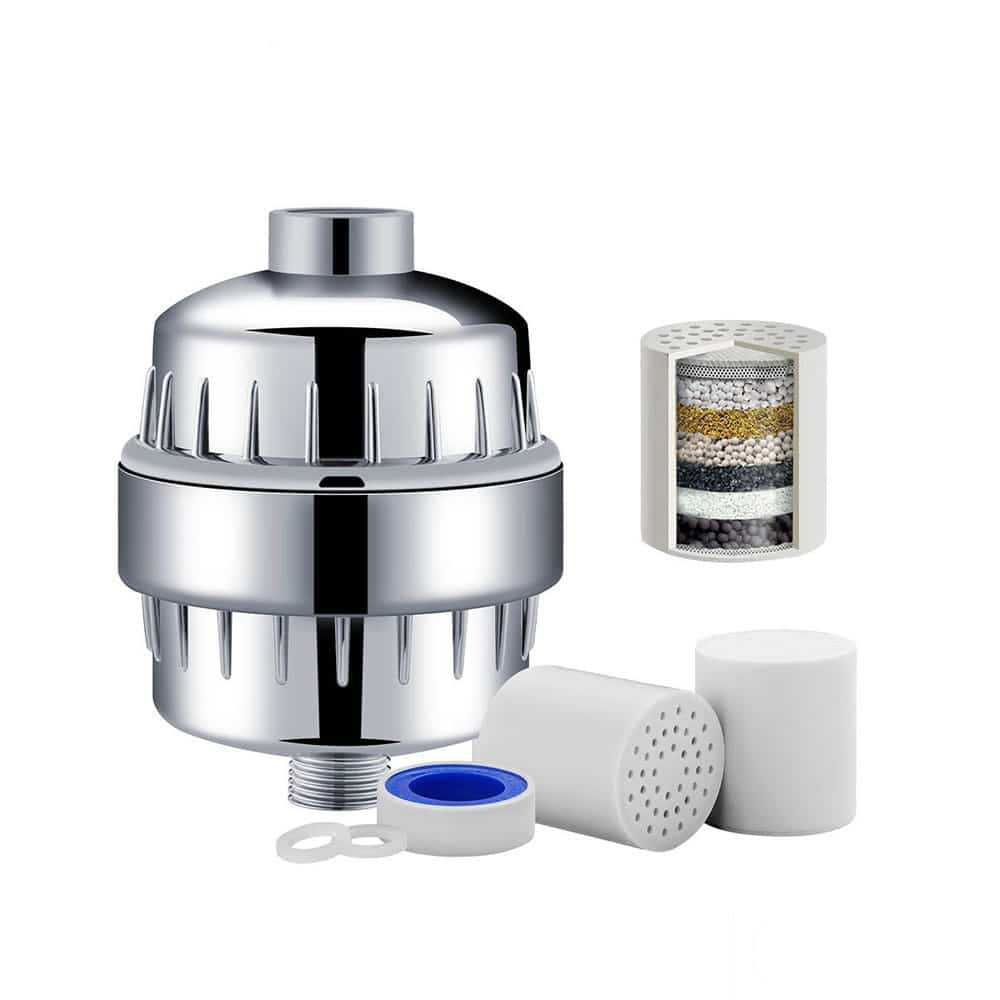 Filtro Purificador Agua para Ducha Universal + 2 Repuestos | 12 Niveles