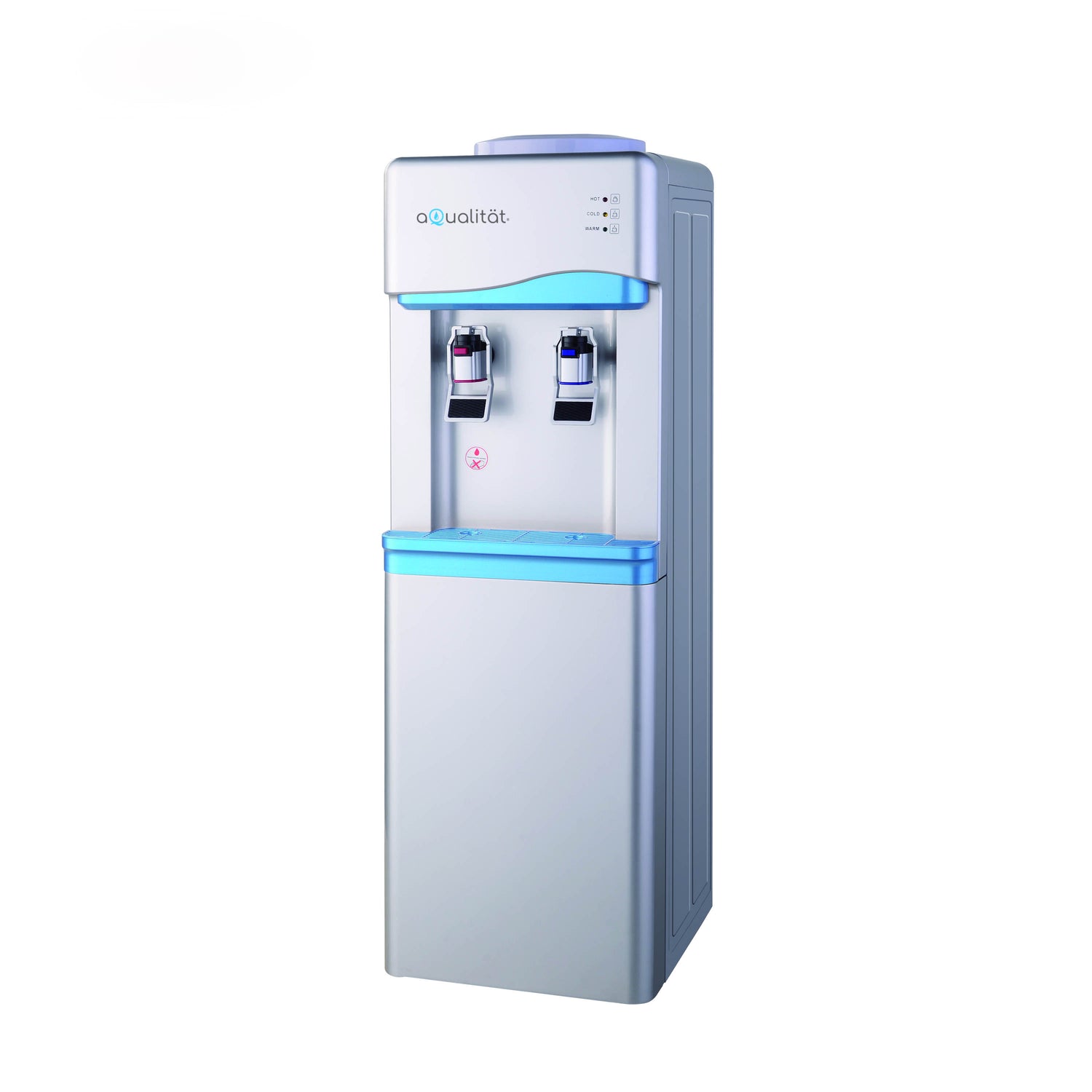 Dispensador Agua Frío y Caliente Eléctrico Pedestal Premium Silver