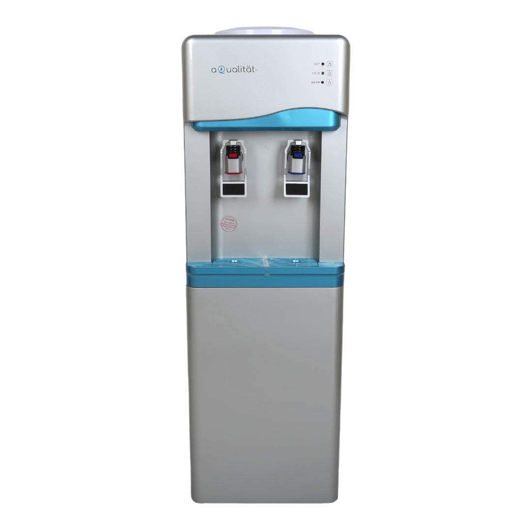 Dispensador Agua Frío y Caliente Eléctrico Pedestal Premium Silver